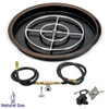 American Fire Glass 25" Round Oil Rubbed Bronze Drop-In Pan with Spark Ignition Kit
