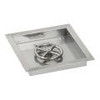 American Fire Glass 12" Square Stainless Steel Drop-In Pan with Spark Ignition Kit