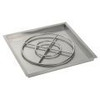 American Fire Glass 36" Square Stainless Steel Drop-In Pan with Spark Ignition Kit (24" Fire Pit Ring) - Natural Gas