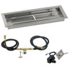 American Fire Glass 24" x 8" Rectangular Stainless Steel Drop-In Pan with Spark Ignition Kit