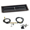 American Fire Glass 36" x 12" Rectangular Oil Rubbed Bronze Drop-In Pan with Spark Ignition Kit