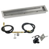 American Fire Glass 30"x 6" Linear Stainless Steel Drop-In Pan with Spark Ignition Kit