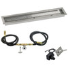 American Fire Glass 36"x 6" Linear Stainless Steel Drop-In Pan with Spark Ignition Kit