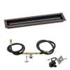 American Fire Glass 36"x 6" Linear Oil Rubbed Bronze Drop-In Pan with Spark Ignition Kit