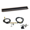 American Fire Glass 48"x 6" Linear Oil Rubbed Bronze Drop-In Pan with Spark Ignition Kit