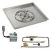 American Fire Glass 30" Square Stainless Steel Drop-In Pan with AWEIS System