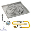 American Fire Glass 36" Square Drop-In Pan with High-Capacity AWEIS System (30" Ring)
