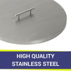 American Fire Glass 28" Round Stainless Steel Drop-In Pan Cover