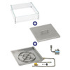 American Fire Glass 24" Square Stainless Steel Drop-In Pan with AWEIS System (18 Ring)