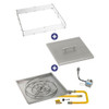 American Fire Glass 36" Square Drop-In Pan with High-Capacity AWEIS System (30 Ring)