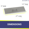 American Fire Glass 18" x 6" Rectangular Stainless Steel Drop-In Pan with AWEIS System - Bundle