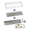 American Fire Glass 36" x 12" Rectangular Stainless Steel Drop-In Pan with AWEIS System -  Bundle