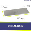 American Fire Glass 36" x 12" Rectangular Stainless Steel Drop-In Pan with AWEIS System -  Bundle