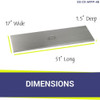 American Fire Glass 48" x 14" Rectangular Stainless Steel Drop-In Pan with AWEIS System - Bundle