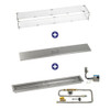 American Fire Glass 48" x 6" Stainless Steel Linear Channel Drop-In Pan with AWEIS System - Bundle