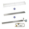 American Fire Glass  72" x 6" Stainless Steel Linear Channel Drop-In Pan with AWEIS System - Bundle