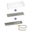 American Fire Glass 30" x 6" Linear Drop-In Pan with Match Light Kit - Bundle