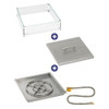 American Fire Glass 24" Square Drop-In Pan with Match Light Kit (18" Fire Pit Ring) - Natural Gas Bundle