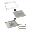 American Fire Glass 36" Square Drop-In Pan with Match Light Kit (18" Fire Pit Ring) - Bundle