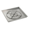 American Fire Glass 30" Square Drop-In Pan with Match Light Kit (24" Fire Pit Ring) - Natural Gas Bundle