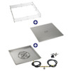  American Fire Glass 36" Square Drop-In Pan with Spark Ignition Kit (18" Fire Pit Ring) - Bundle