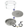  American Fire Glass 19" Round Drop-In Pan with Spark Ignition Kit (12" Fire Pit Ring) - Bundle
