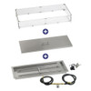 American Fire Glass 36" x 12" Rectangular Drop-In Pan with Spark Ignition Kit Bundle