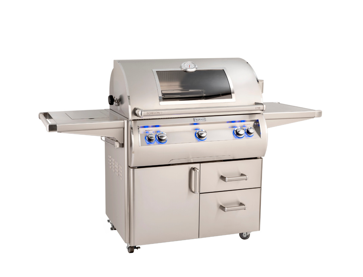 Fire Magic 36-inch Echelon Diamond E790s Cabinet Cart Grill with Double Side Burner (Analog)