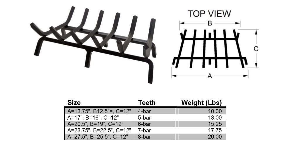 COOKE Zero Clearance Fireplace Grate // Visit now!