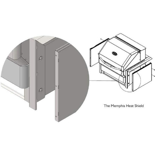 Memphis Grills Heat Shield Kit For Built-In Pro And Elite Models Memphis Grills Heat Shield Kit For Built-In Pro And Elite Models
