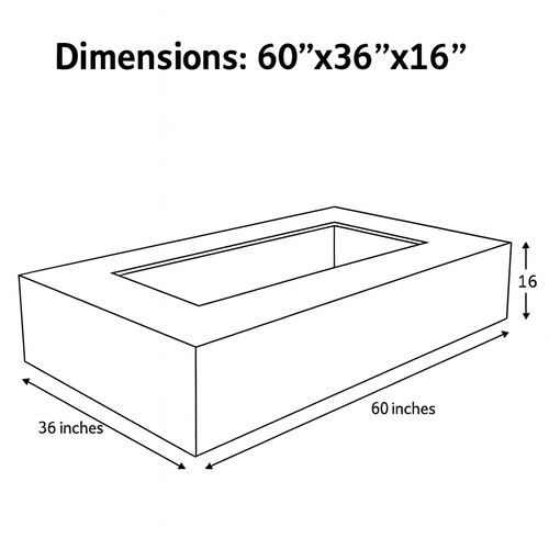 Rectangular Firepit 60x36 – Premium Style, Powerful Warmth Rectangular Firepit 60x36 – Premium Style, Powerful Warmth
