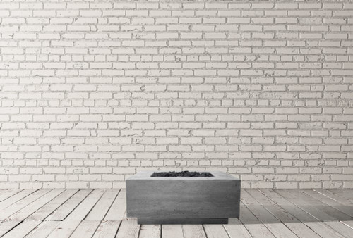 Tavola 42 Fire Table – 42" Square Hand-Crafted Concrete Gas Fire Pit (65,000 BTUs, Propane or Natural Gas)