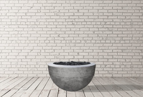 Moderno 3 Fire Bowl – 30" Hand-Crafted Concrete Gas Fire Pit (65,000 BTUs, Propane or Natural Gas)