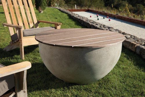 Wood Top for Fire Bowls – Premium Natural Wood Accessory