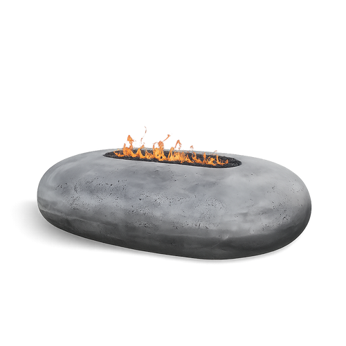 Pebble Fire Bowl 56" – 65,000 BTU Outdoor Gas Fire Pit in Hand-Crafted Pewter Finish Pebble Fire Bowl 56" – 65,000 BTU Outdoor Gas Fire Pit in Hand-Crafted Pewter Finish