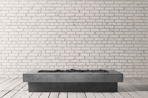 Elevate Fire Table 80″ – Rectangular Hand-Crafted Concrete Gas Fire Pit (65,000 BTUs, Propane/Natural Gas)
