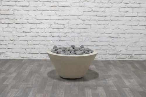 Verona Small Fire Bowl – 24" Concrete Gas Fire Pit (65,000 BTUs, NG or Propane)