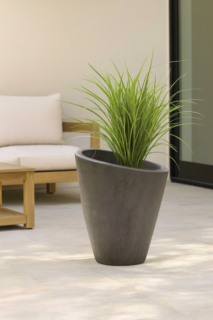 Roma Planter – Modern Sloped Concrete Pot for Elegant Outdoor and Indoor Spaces Roma Planter – Modern Sloped Concrete Pot for Elegant Outdoor and Indoor Spaces