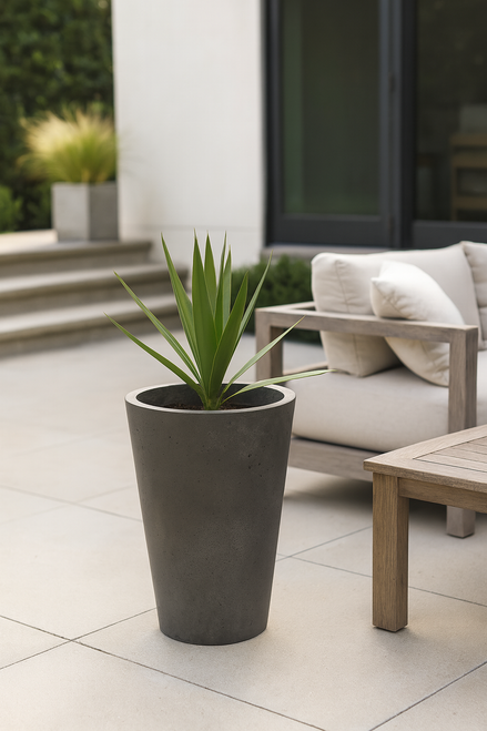 Cono Concrete Planter - Modern Elegance in a Tapered Design Cono Concrete Planter - Modern Elegance in a Tapered Design