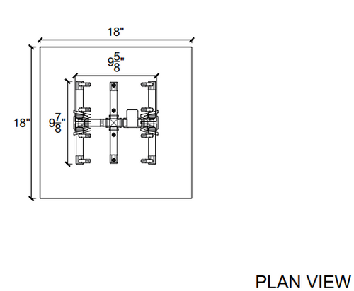 CFBST120 Square Tree-Style CROSSFIRE® Brass Burner – Premium Performance in a Compact Square Design