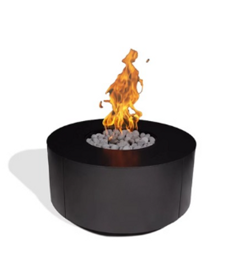 48” Round AON Fire Table with 180,000 BTU CROSSFIRE® Brass Burner – Bold Flame Meets Modern Luxury