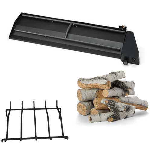 CSA-Certified 36″ & 42″ Push-Button Flame-Sensing Linear Trough Fireplace Insert - Aspen Birch Log Set, Available in NG or LP CSA-Certified 36″ & 42″ Push-Button Flame-Sensing Linear Trough Fireplace Insert - Aspen Birch Log Set, Available in NG or LP