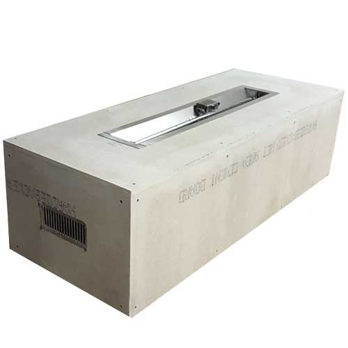 Rectangle Enclosure Kit with Trough Burner Insert - Match-Lit Ignition, NG or LP, Standard or Torpedo (Available in 36″ or 48″ Pan) Rectangle Enclosure Kit with Trough Burner Insert - Match-Lit Ignition, NG or LP, Standard or Torpedo (Available in 36″ or 48″ Pan)