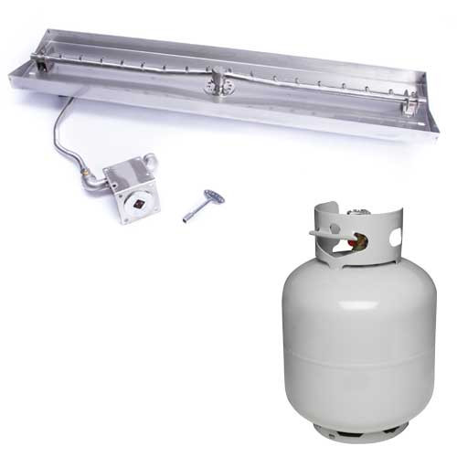 Linear Interlink Pan Inserts with Torpedo Burner – Match-Lit Small-Tank LP (Available in 25"×8", 37"×8", & 49"×8") Linear Interlink Pan Inserts with Torpedo Burner – Match-Lit Small-Tank LP (Available in 25"×8", 37"×8", & 49"×8")