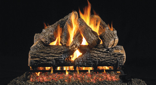 American Fyre Designs - Charred Oak (Vented) Log Sets for Fireplaces - Size 18/20"