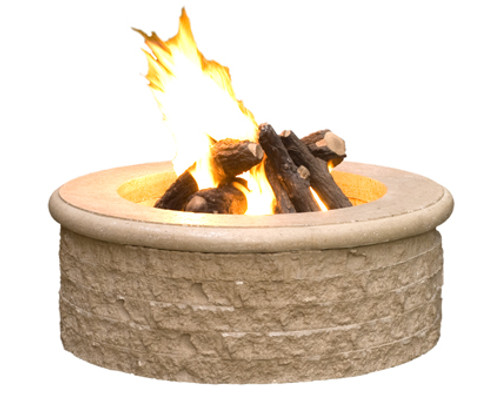 American Fyre Designs Chiseled Fire Pit - Café Blanco