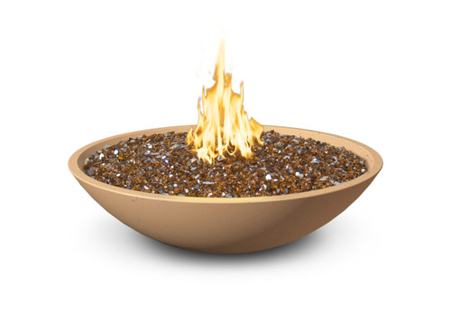 American Fyre Designs - 40" Marseille Fire Bowl - Café Blanco color