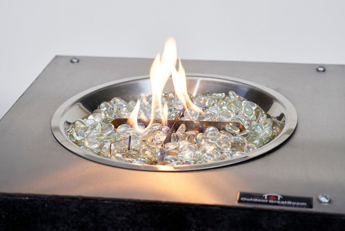 Outdoor Greatroom - 12" Crystal Fire Burner with Fire Gems