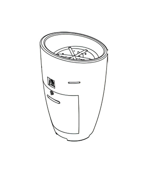 American Fyre Designs - Eclipse Fire Urn (with access door) - Diagram