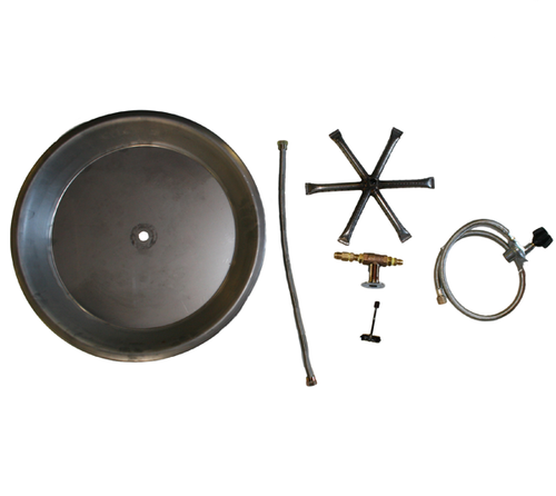 COOKE 20" Round Fire Pit Kit w/ Optional Lid